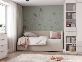 Диван-кровать Бенто (крем) в Нижнекаменке - nizhnekamenka.mebel-nsk.ru | фото