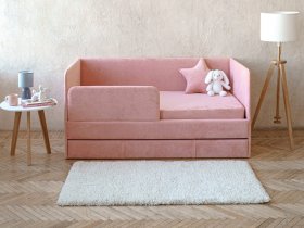 Диван-кровать Happy (коралловый) в Нижнекаменке - nizhnekamenka.mebel-nsk.ru | фото
