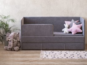 Диван-кровать Happy (темно-серый) в Нижнекаменке - nizhnekamenka.mebel-nsk.ru | фото