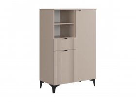 Комод 2 Рич (кашемир/фрапучино матовый/черный) в Нижнекаменке - nizhnekamenka.mebel-nsk.ru | фото