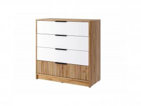Комод КМ-001 Ивис (дуб крафт золотой/белый) в Нижнекаменке - nizhnekamenka.mebel-nsk.ru | фото