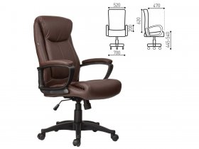 Кресло офисное BRABIX Enter EX-511, коричневое в Нижнекаменке - nizhnekamenka.mebel-nsk.ru | фото