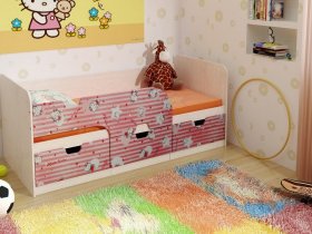 Кровать детская с ящиками 1,86 Минима Hello Kitty в Нижнекаменке - nizhnekamenka.mebel-nsk.ru | фото