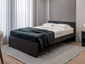 Кровать двуспальная 1,4м Бруклин СБ-3353 (диамант серый) в Нижнекаменке - nizhnekamenka.mebel-nsk.ru | фото