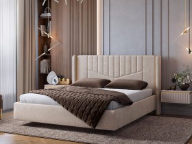 Кровать двуспальная 1,6м Диор (кашемир суфле (велюр)) в Нижнекаменке - nizhnekamenka.mebel-nsk.ru | фото