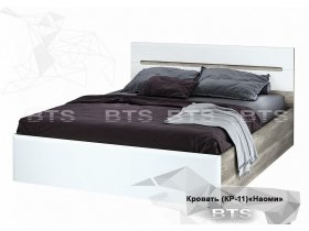 Кровать двуспальная 1,6 м  Наоми КР-11 в Нижнекаменке - nizhnekamenka.mebel-nsk.ru | фото
