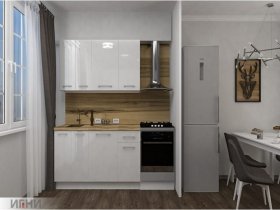 Кухонный гарнитур МДФ Выгодно и точка 1,5 м (белый глянец) в Нижнекаменке - nizhnekamenka.mebel-nsk.ru | фото