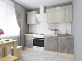 Модульная кухня Йота (пикард/цемент) в Нижнекаменке - nizhnekamenka.mebel-nsk.ru | фото