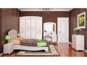 Модульная спальня Каролина в Нижнекаменке - nizhnekamenka.mebel-nsk.ru | фото