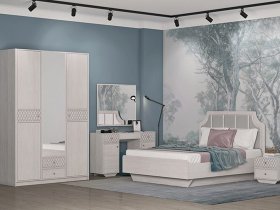 Модульная спальня Лоренцо в Нижнекаменке - nizhnekamenka.mebel-nsk.ru | фото