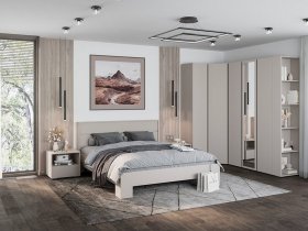 Модульная спальня Люмо (кашемир) в Нижнекаменке - nizhnekamenka.mebel-nsk.ru | фото
