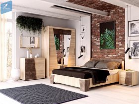 Модульная спальня Санремо в Нижнекаменке - nizhnekamenka.mebel-nsk.ru | фото