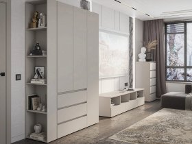 Модульная стенка Люмо (кашемир) в Нижнекаменке - nizhnekamenka.mebel-nsk.ru | фото