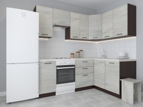Модульная угловая кухня 1,4м*2,1м Лада (пикард) в Нижнекаменке - nizhnekamenka.mebel-nsk.ru | фото