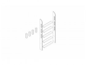 Пакет №10 Прямая лестница и опоры для двухъярусной кровати Соня в Нижнекаменке - nizhnekamenka.mebel-nsk.ru | фото