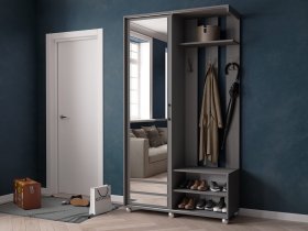 Прихожая «Ларго-2» (графит серый) в Нижнекаменке - nizhnekamenka.mebel-nsk.ru | фото