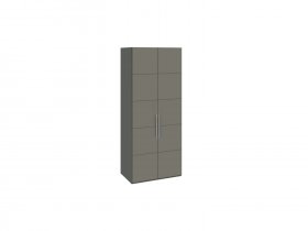 Шкаф для одежды с 2 дверями Наоми (джут/фон серый) СМ-208.07.03 в Нижнекаменке - nizhnekamenka.mebel-nsk.ru | фото