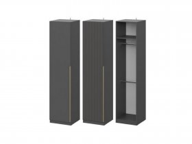 Шкаф ШК-50 Эккервуд (графит) в Нижнекаменке - nizhnekamenka.mebel-nsk.ru | фото