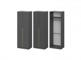 Шкаф ШК-75 Эккервуд (графит) в Нижнекаменке - nizhnekamenka.mebel-nsk.ru | фото