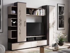 Стенка «Дакота» (венге/дуб молочный) в Нижнекаменке - nizhnekamenka.mebel-nsk.ru | фото