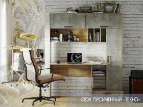 Стол письменный  Техно в Нижнекаменке - nizhnekamenka.mebel-nsk.ru | фото