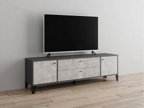 Тумба под ТВ Парус-10 (графит/мальта) в Нижнекаменке - nizhnekamenka.mebel-nsk.ru | фото