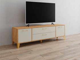 Тумба под ТВ Парус-13 (дуб крафт золотой/кашемир) в Нижнекаменке - nizhnekamenka.mebel-nsk.ru | фото