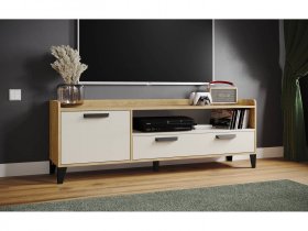 Тумба под ТВ Парус-8 (дуб крафт золотой/кашемир) в Нижнекаменке - nizhnekamenka.mebel-nsk.ru | фото