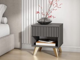Тумба прикроватная Эккервуд (графит) в Нижнекаменке - nizhnekamenka.mebel-nsk.ru | фото